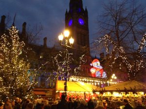 Manchester Christmas Market Giant Santa / Town Hall