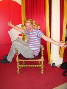 Madame Tussaunds Blackpool on a thrown