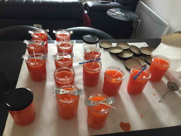 Handmade Pumpkin Spice Scented Candles Made with My New Candle Wax